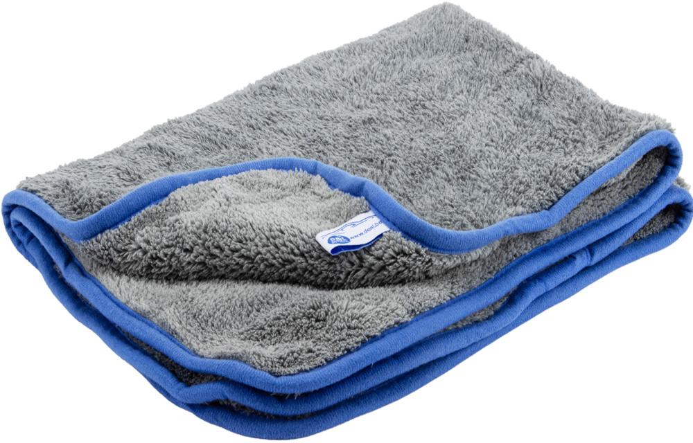 Microvezel Sanitairdoek - 70 x 50cm - Grijs - Blauw Afgeboord