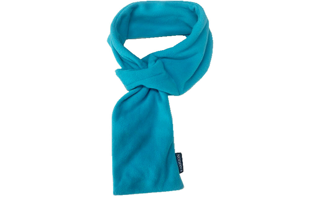 Doorsteek Sjaal fleece Turquoise Doorsteek Sjaal fleece Turquoise