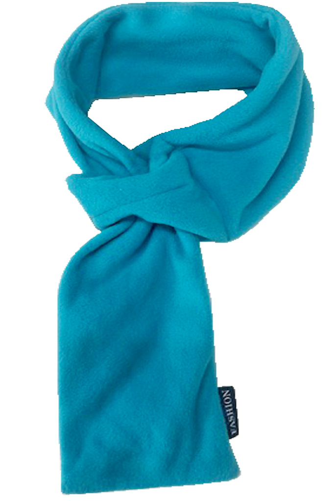 Doorsteek Sjaal fleece  Turquoise