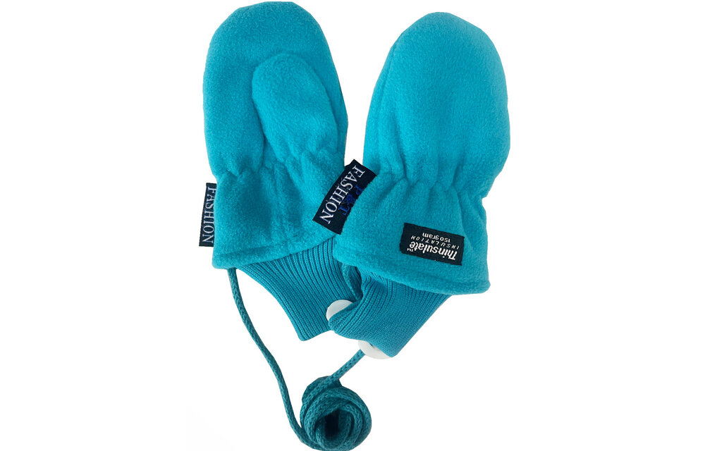 Fleece wanten kinderen  Turquoise