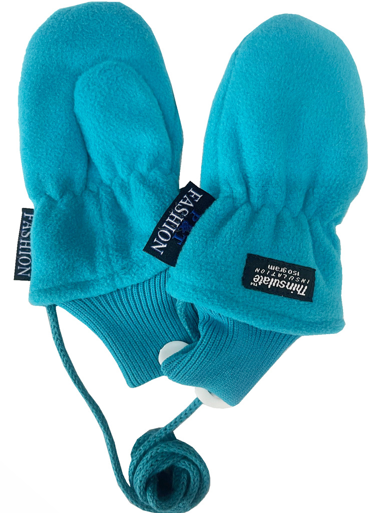 Fleece wanten kinderen  Turquoise