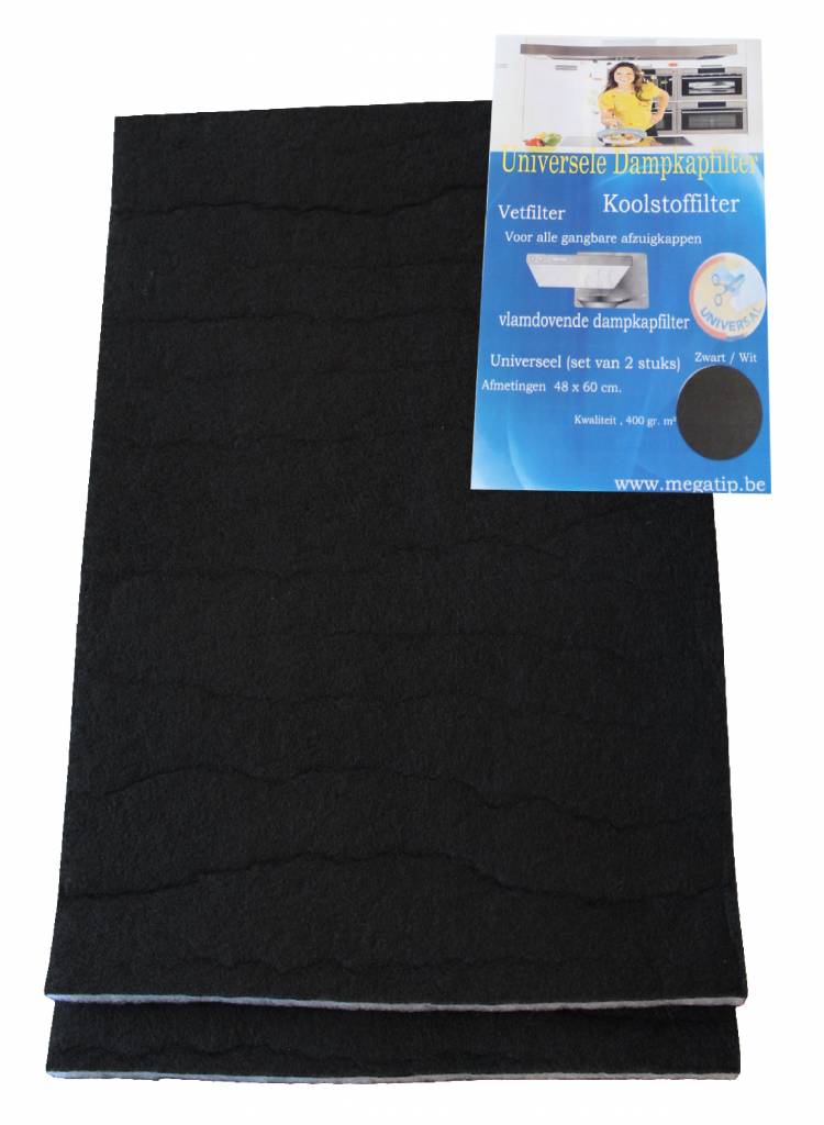 Koolstoffilter 48x60 cm. Universeel (set van 2 stuks) Koolstoffilter 48x60 cm. Universeel (set van 2 stuks)