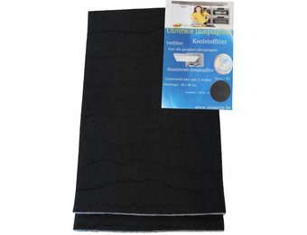 Koolstoffilter 48x90 cm. Universeel 2 st.