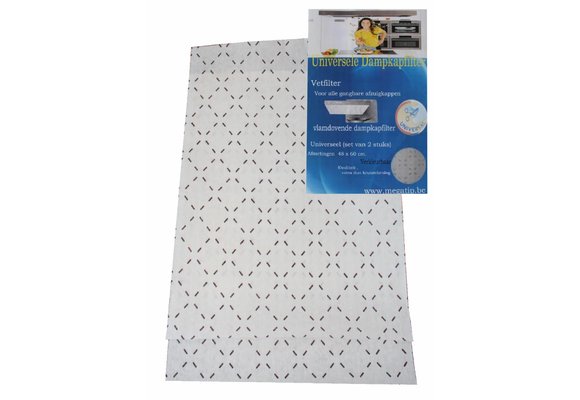 Dampkapfilter Dun 48x60 cm. Universeel 2st.