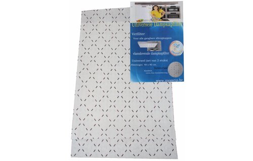 Dampkapfilter Dun 48x90 cm. Universeel (set van 2 stuks)