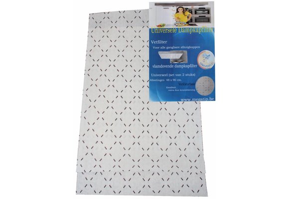 Dampkapfilter Dun 48x90 cm. Universeel 2st.
