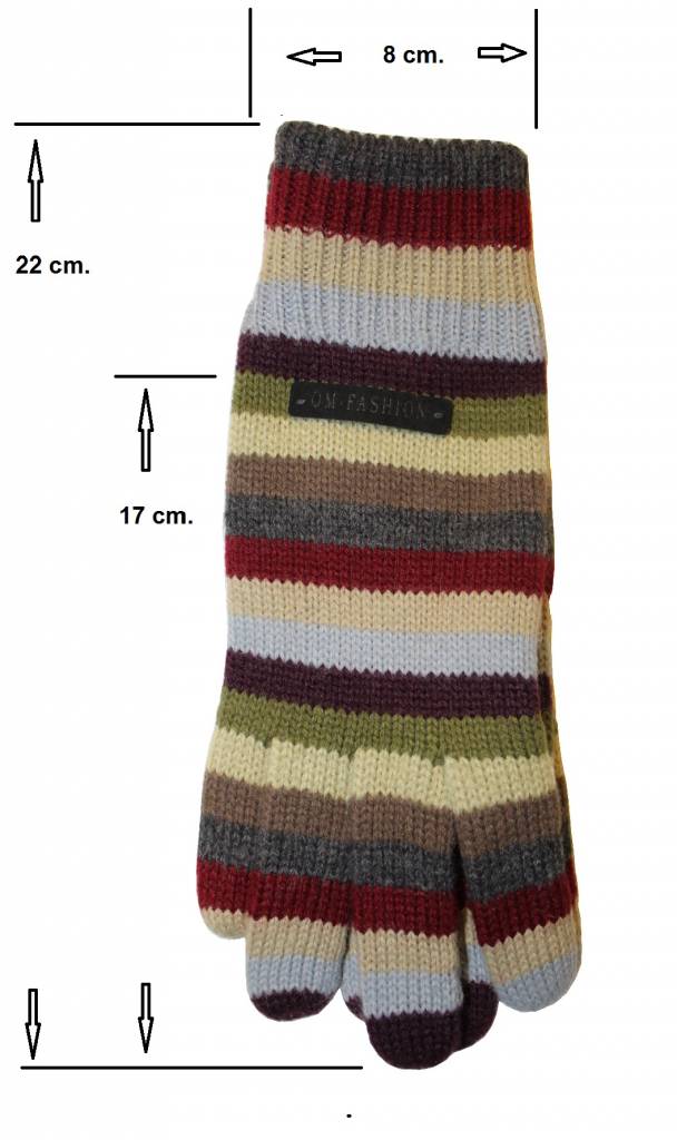 Gestreepte handschoen "Fashion" Gestreepte handschoen "Fashion"