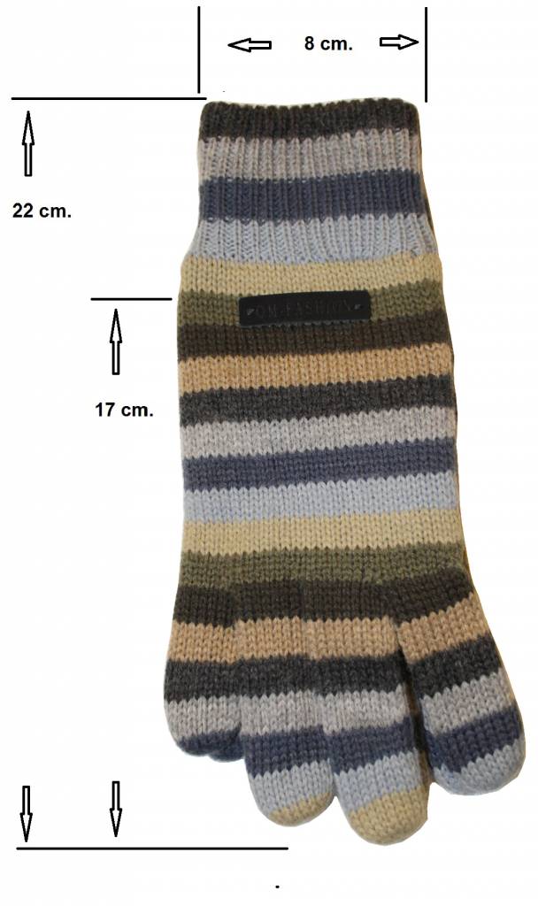 Gestreepte handschoen "Fashion" Gestreepte handschoen "Fashion"