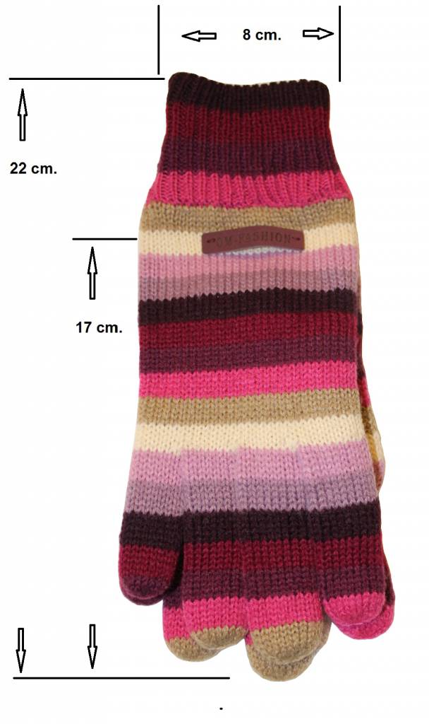 Gestreepte handschoen "Fashion"