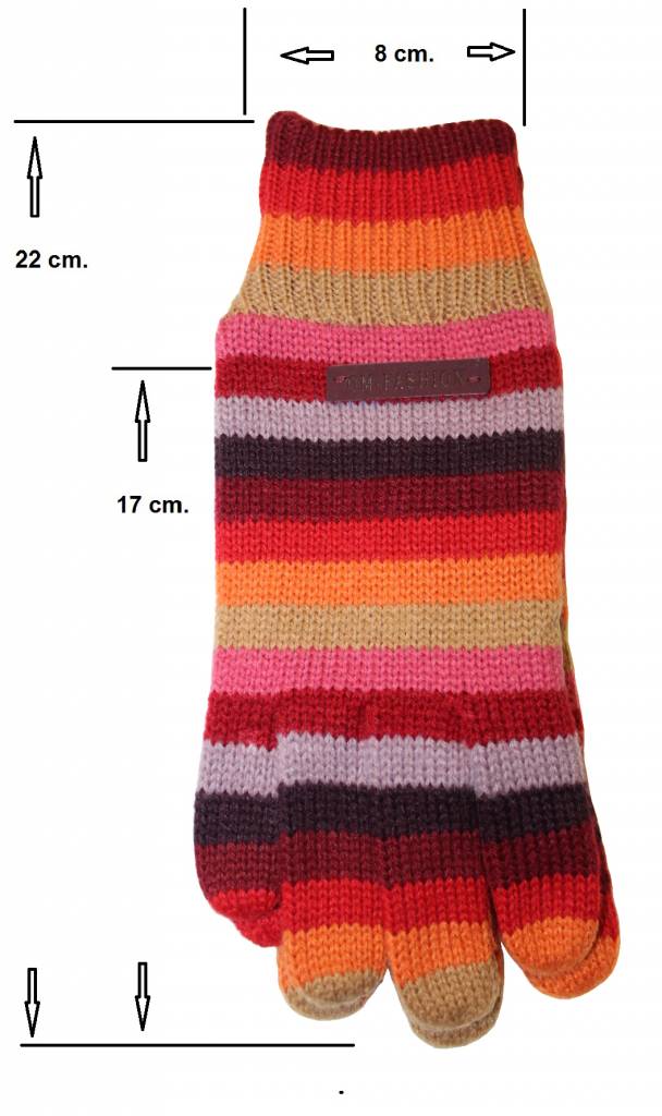 Gestreepte handschoen "Fashion" Gestreepte handschoen "Fashion"