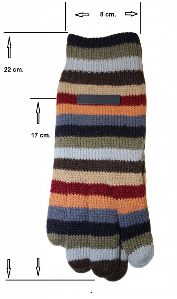 Gestreepte handschoen "Fashion"
