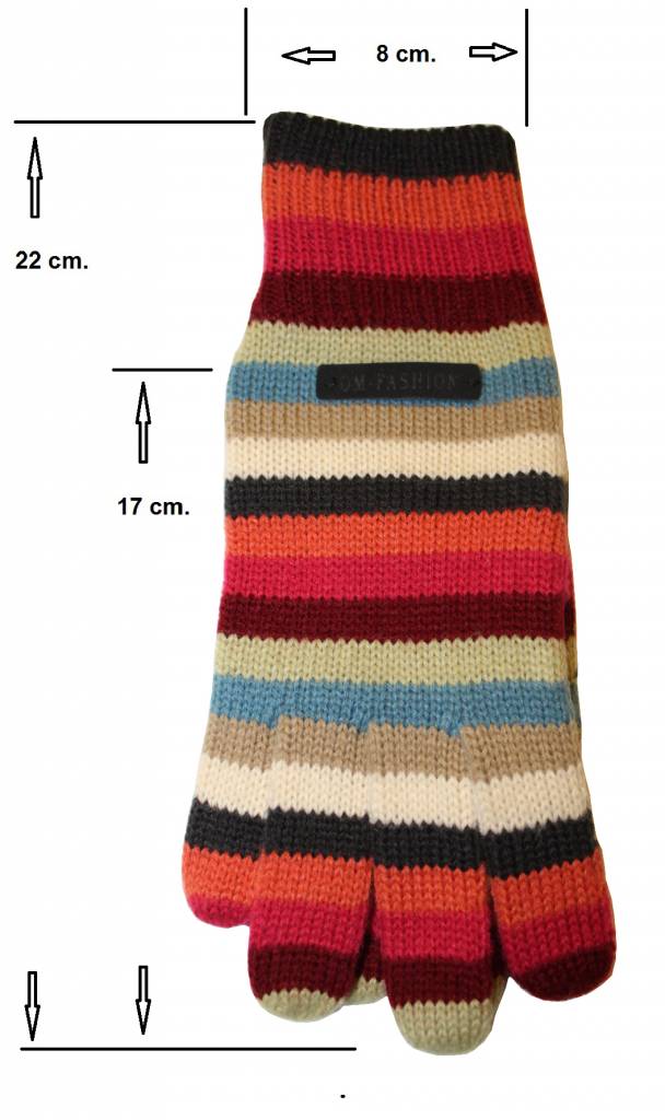 Gestreepte handschoen "Fashion"