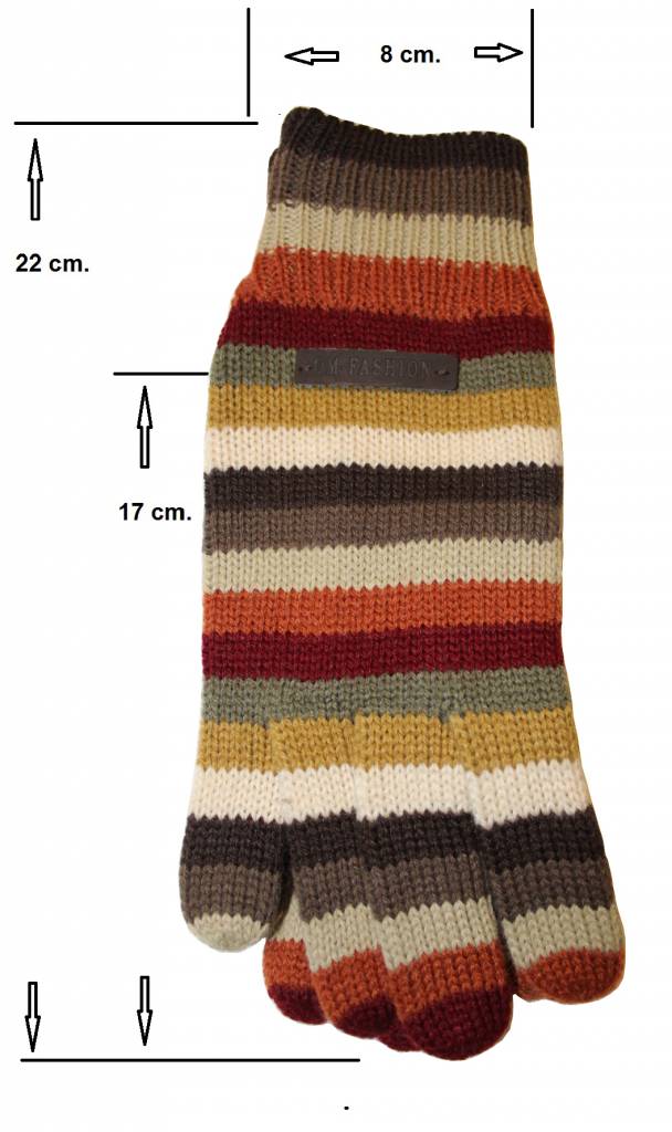 Gestreepte handschoen "Fashion"