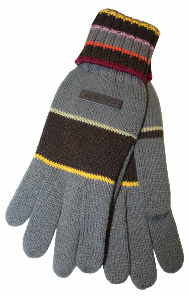 Gebreide handschoen met gestreepte boord "Fashion" Gebreide handschoen met gestreepte boord "Fashion"