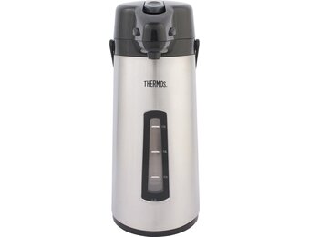Pompthermos 2,2 Liter  Draaivoet  met Venster