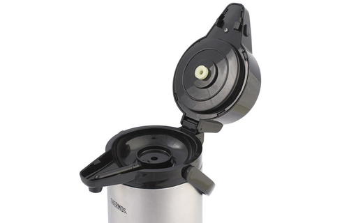 Pompthermos 2,2 Liter  Draaivoet  met Venster