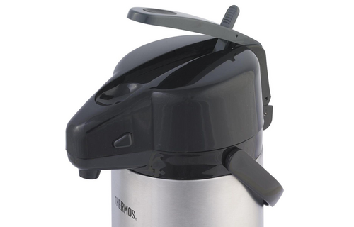 Pompthermos 2,2 Liter  Draaivoet  met Venster