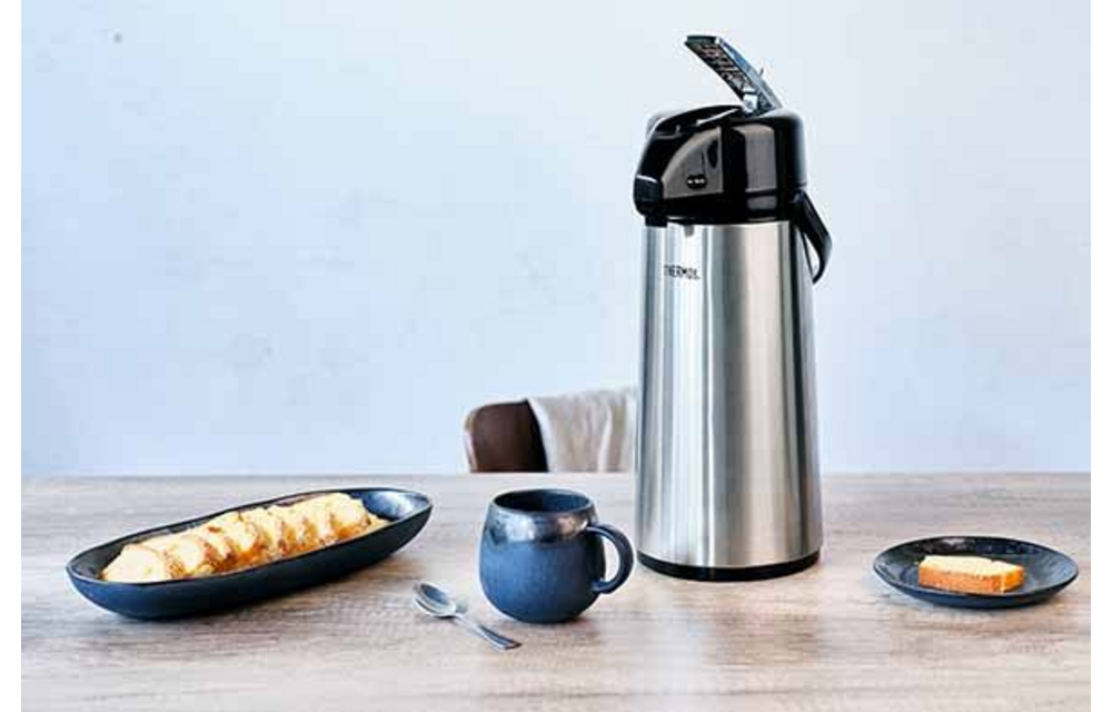 Pompthermos 2,2 Liter Draaivoet met Venster Pompthermos 2,2 Liter Draaivoet met Venster