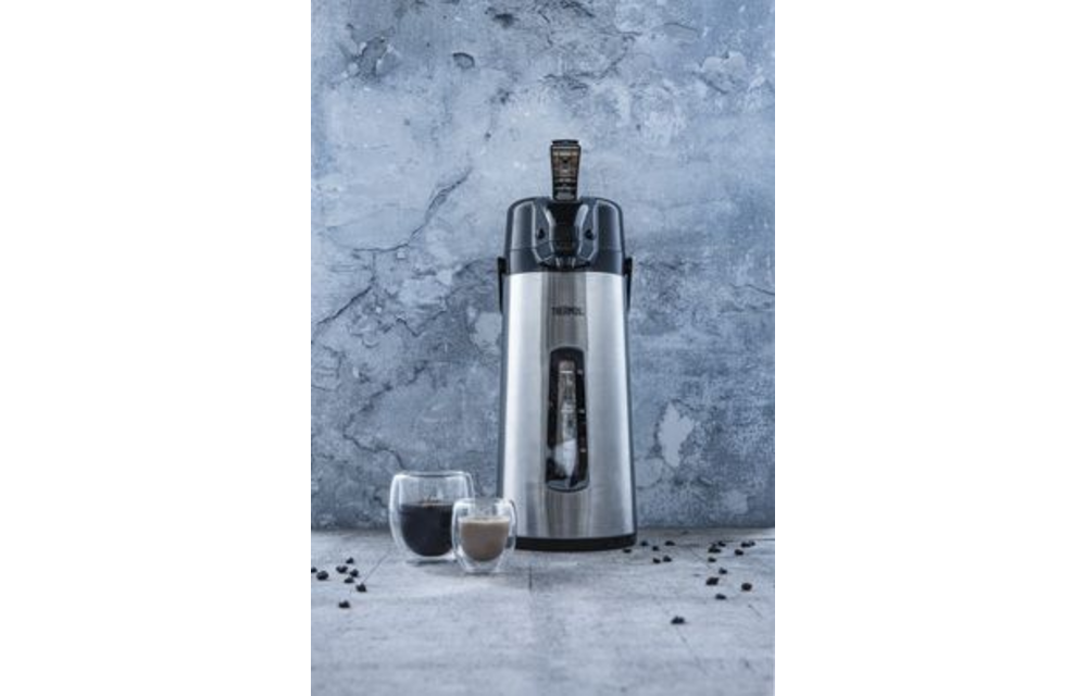 Pompthermos 2,2 Liter Draaivoet met Venster Pompthermos 2,2 Liter Draaivoet met Venster