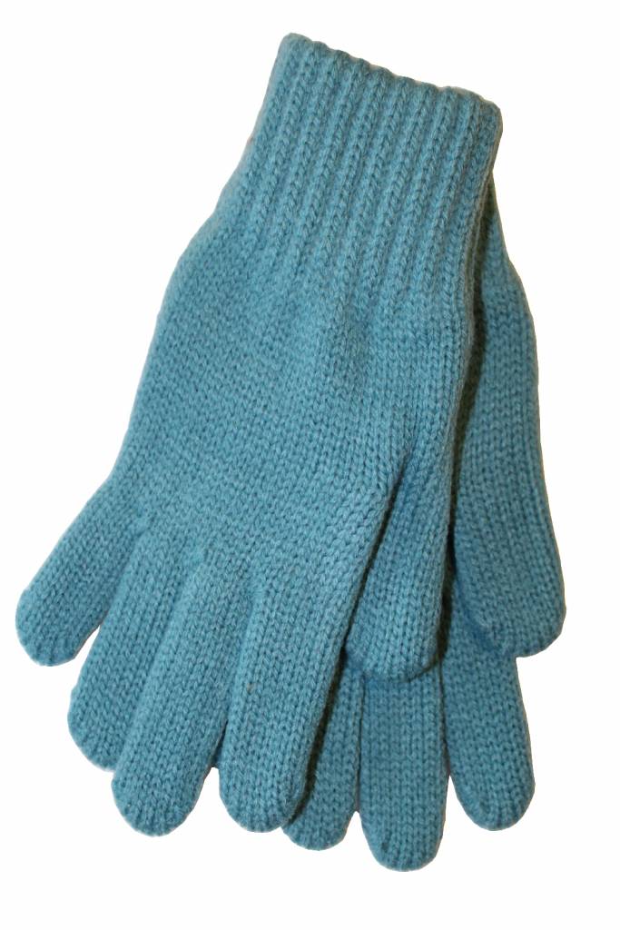 Gebreide kinderhandschoen licht Blauw