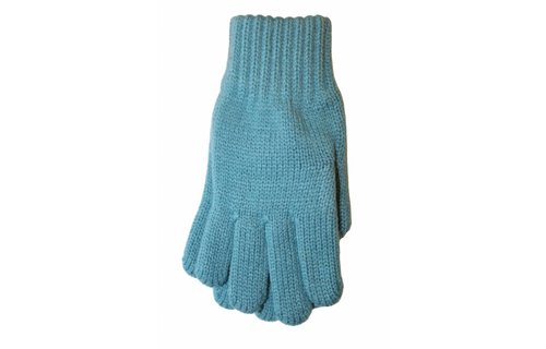 Gebreide kinderhandschoen licht Blauw