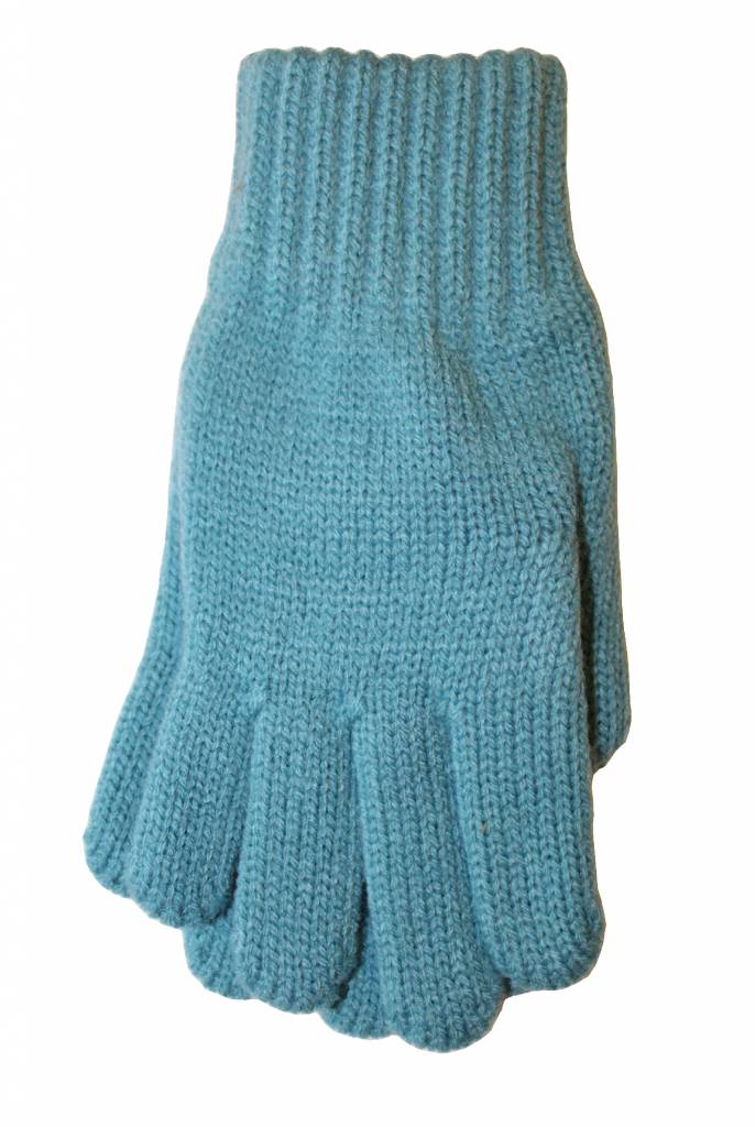 Gebreide kinderhandschoen licht Blauw