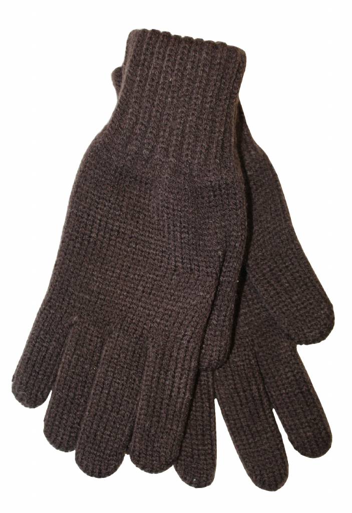 Gebreide kinderhandschoen Bruin