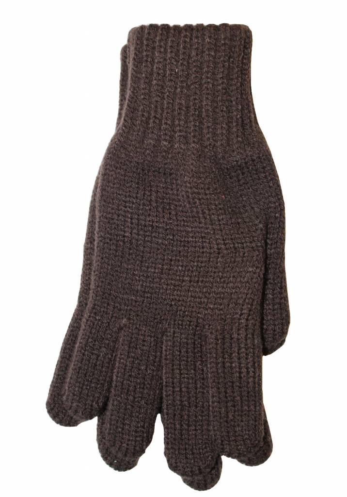 Gebreide kinderhandschoen Bruin