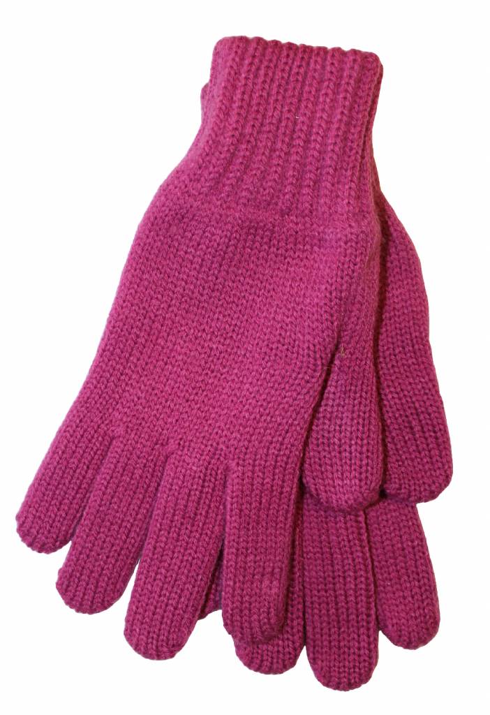 Gebreide kinderhandschoen roest Roos