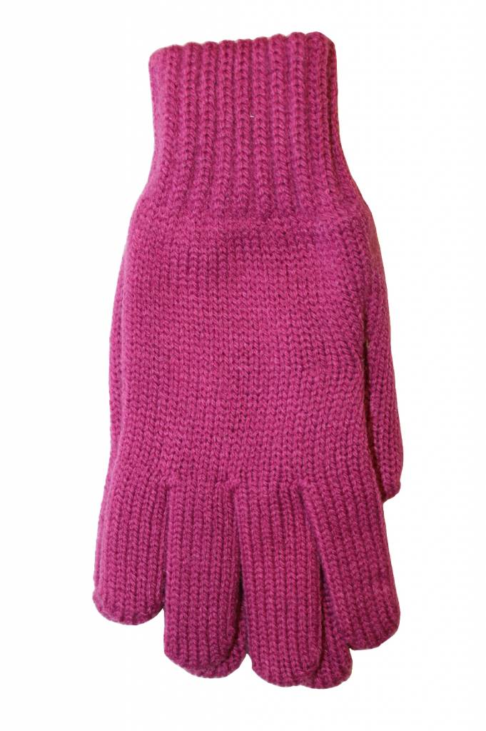 Gebreide kinderhandschoen roest Roos