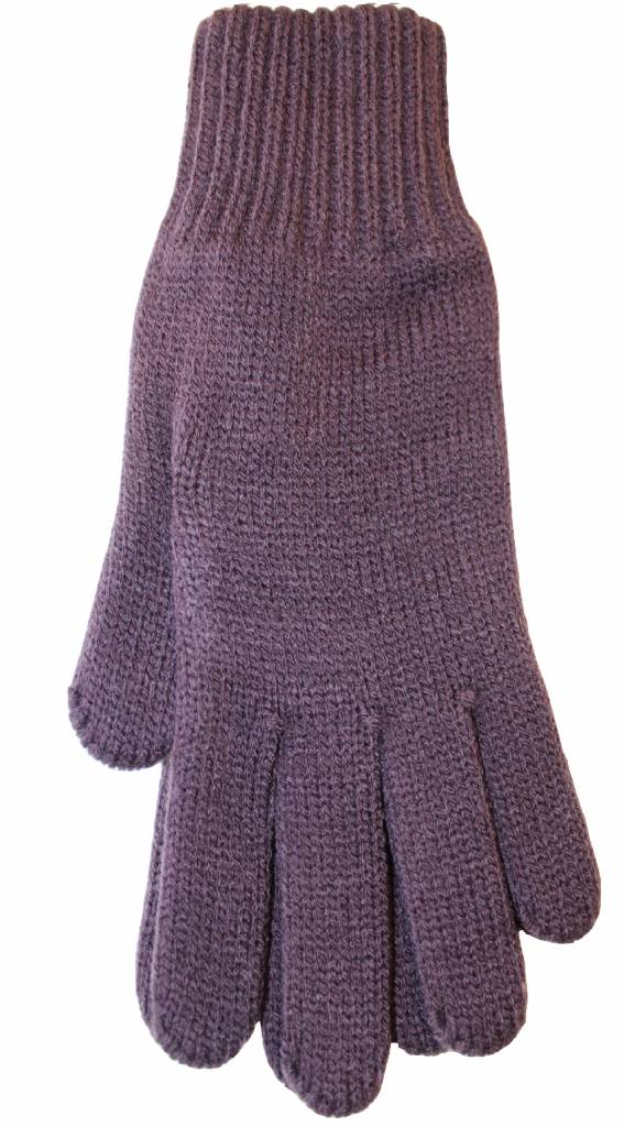 Gebreide Dames Handschoenen Mauve