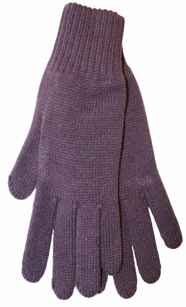 Gebreide Dames Handschoenen Mauve