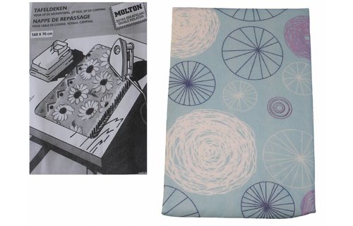Strijkdeken 160 X 70 cm. L. blauw design