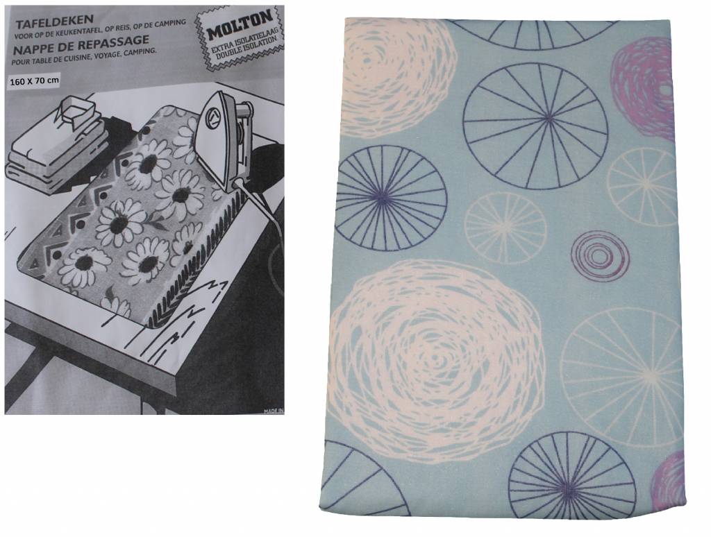 Strijkdeken 160 X 70 cm. L. blauw design Strijkdeken 160 X 70 cm. L. blauw design