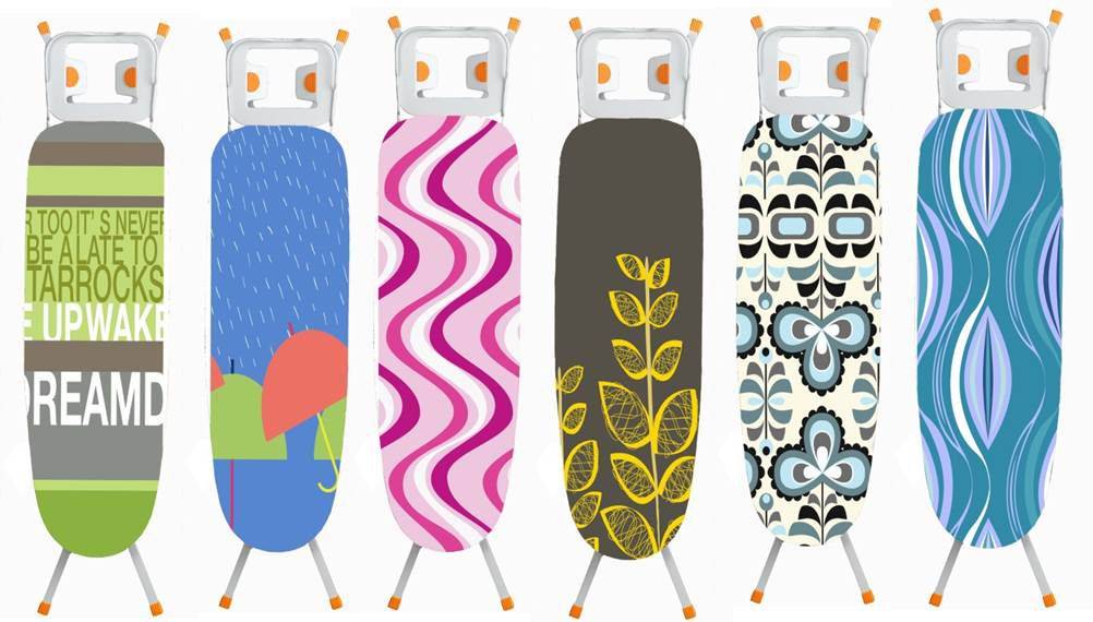 Strijkplankovertrek 140 X 50 cm. Roos / modern wave des. Strijkplankovertrek 140 X 50 cm. Roos / modern wave des.