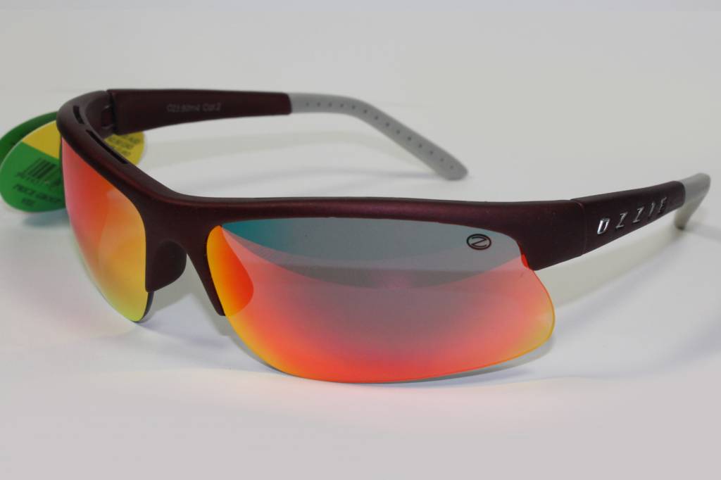 Sportzonnebril Ozzie bordeaux / spiegelglas