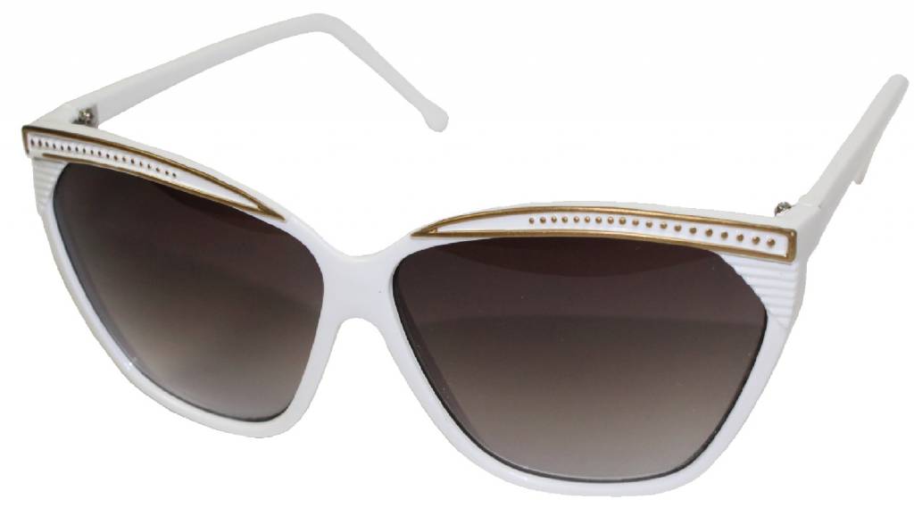 Dames Zonnebril Wit / Goud