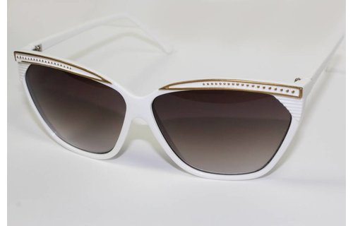 Dames Zonnebril Wit / Goud