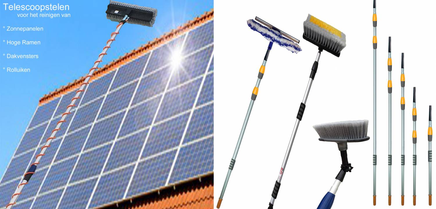 Overal eenvoudig schoonmaken met telescoopstelen