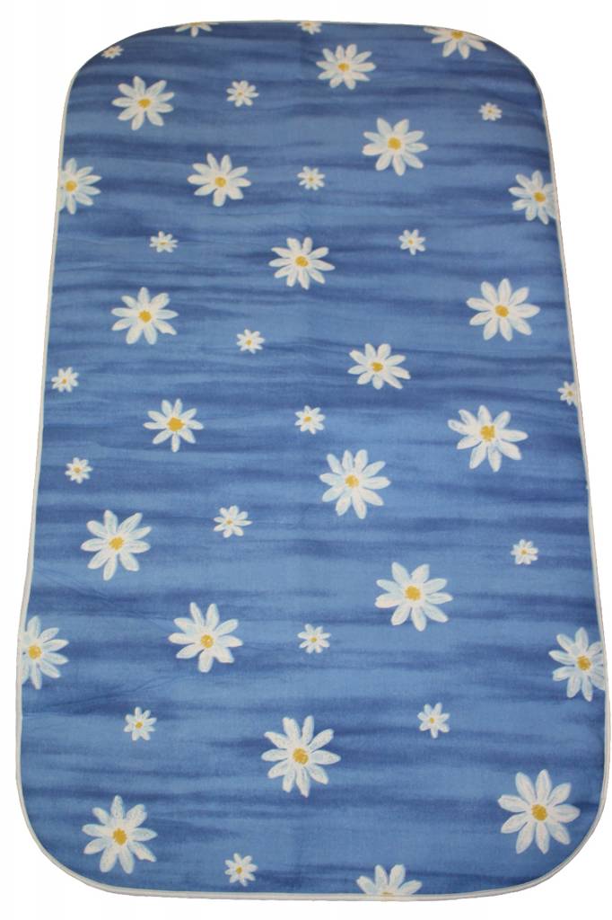 Strijkdeken ProActiv Blauw / witte bloem 120 X 70 cm.