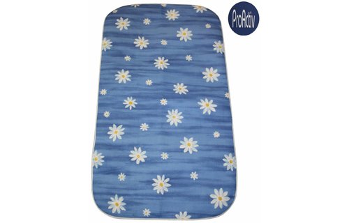 Strijkdeken ProActiv Blauw / witte bloem 120 X 70 cm.