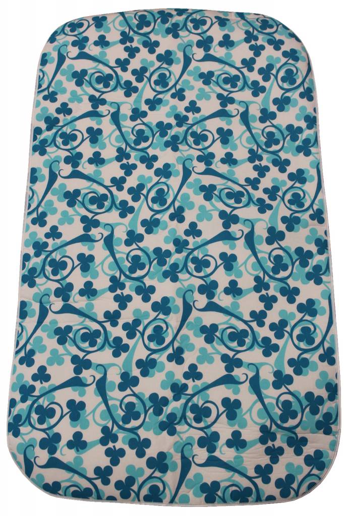 Strijkdeken ProActiv Blauw/groen klaverblad 120 X 70 cm. Strijkdeken ProActiv Blauw/groen klaverblad 120 X 70 cm.