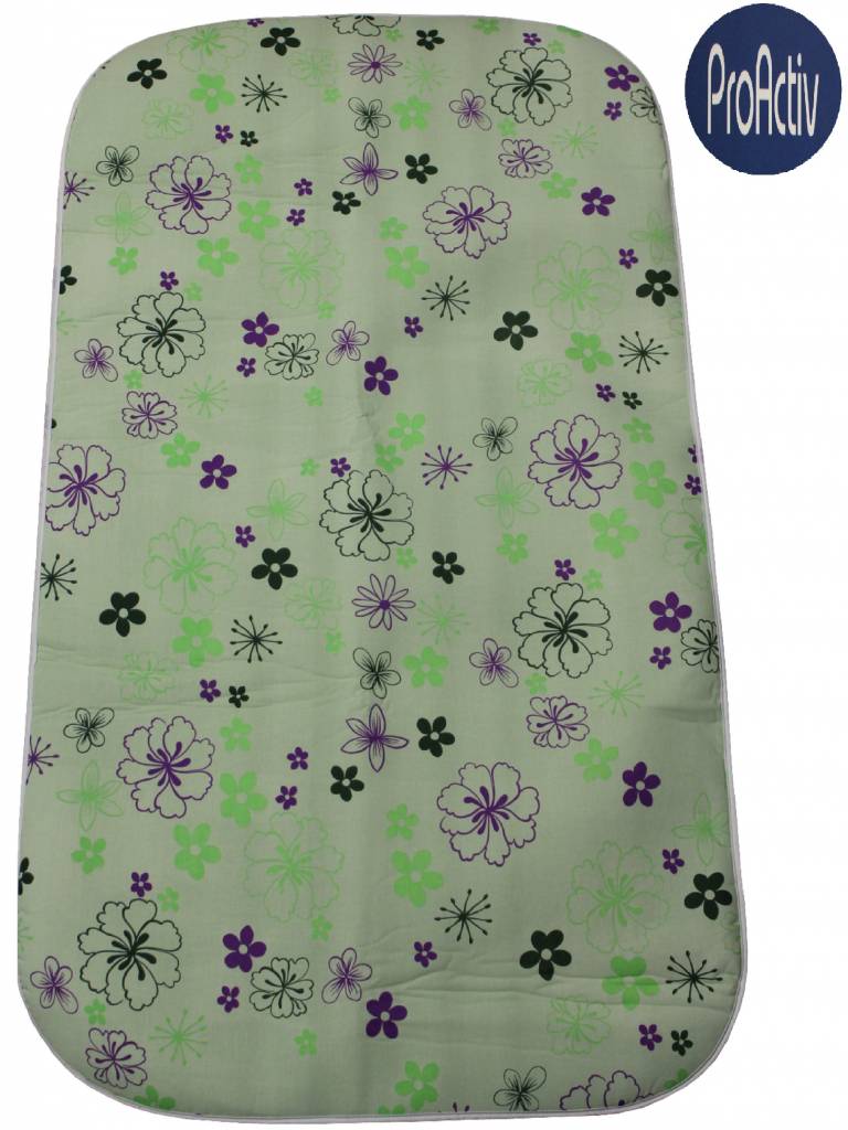 Strijkdeken ProActiv Groen met bloemmotief 120 X 70 cm.