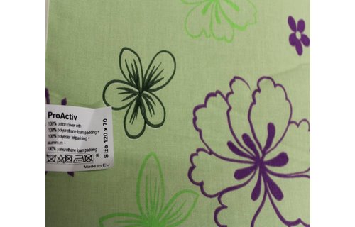 Strijkdeken ProActiv Groen met bloemmotief 120 X 70 cm.