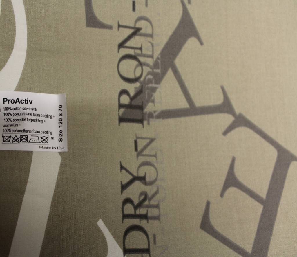 Strijkdeken ProActiv Beige / repeat fold 120 X 70 cm.