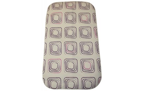 Strijkdeken ProActiv wit / mauve vierkant 120 X 70 cm.