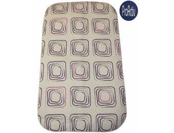 Strijkdeken ProActiv wit / mauve vierkant