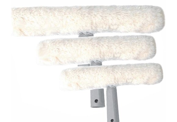 Raamwassers witte vacht 25/35/45 cm.
