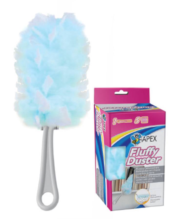Fluffy Duster met 5 elektrostatische doekjes