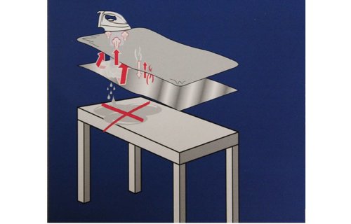 Strijkdeken ProActiv blauw/wit balls 120 X 70 cm.